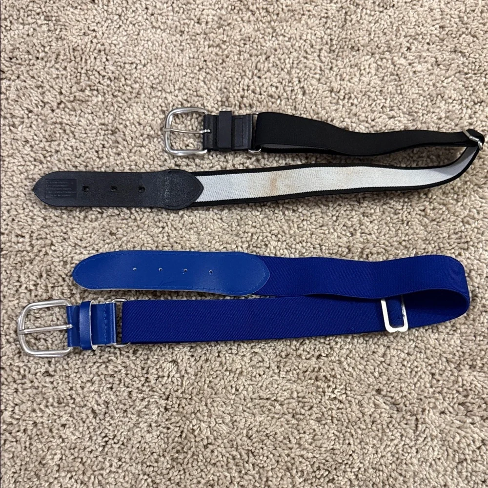 Stylish Black and Blue Kids' Baseball Belt Set